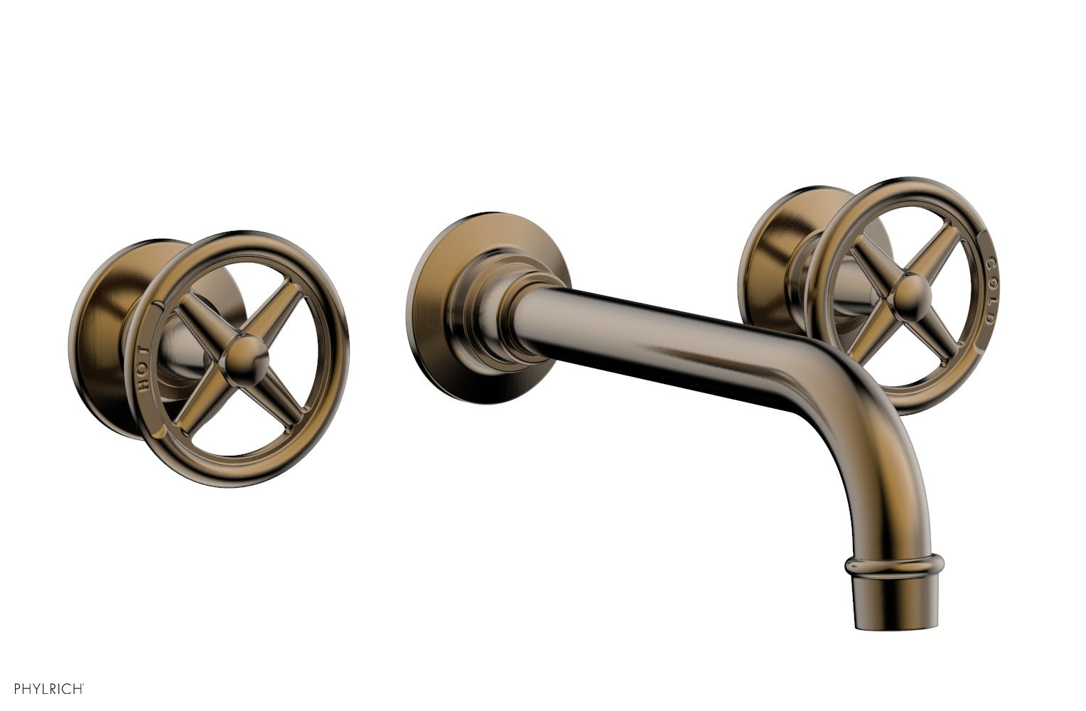 Phylrich WORKS Wall Tub Set - Cross Handles by Phylrich