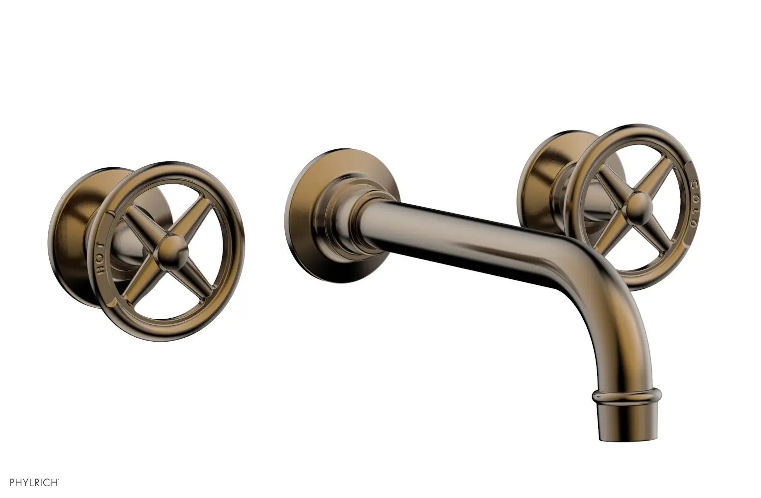 Phylrich WORKS Wall Lavatory Set - Cross Handles by Phylrich