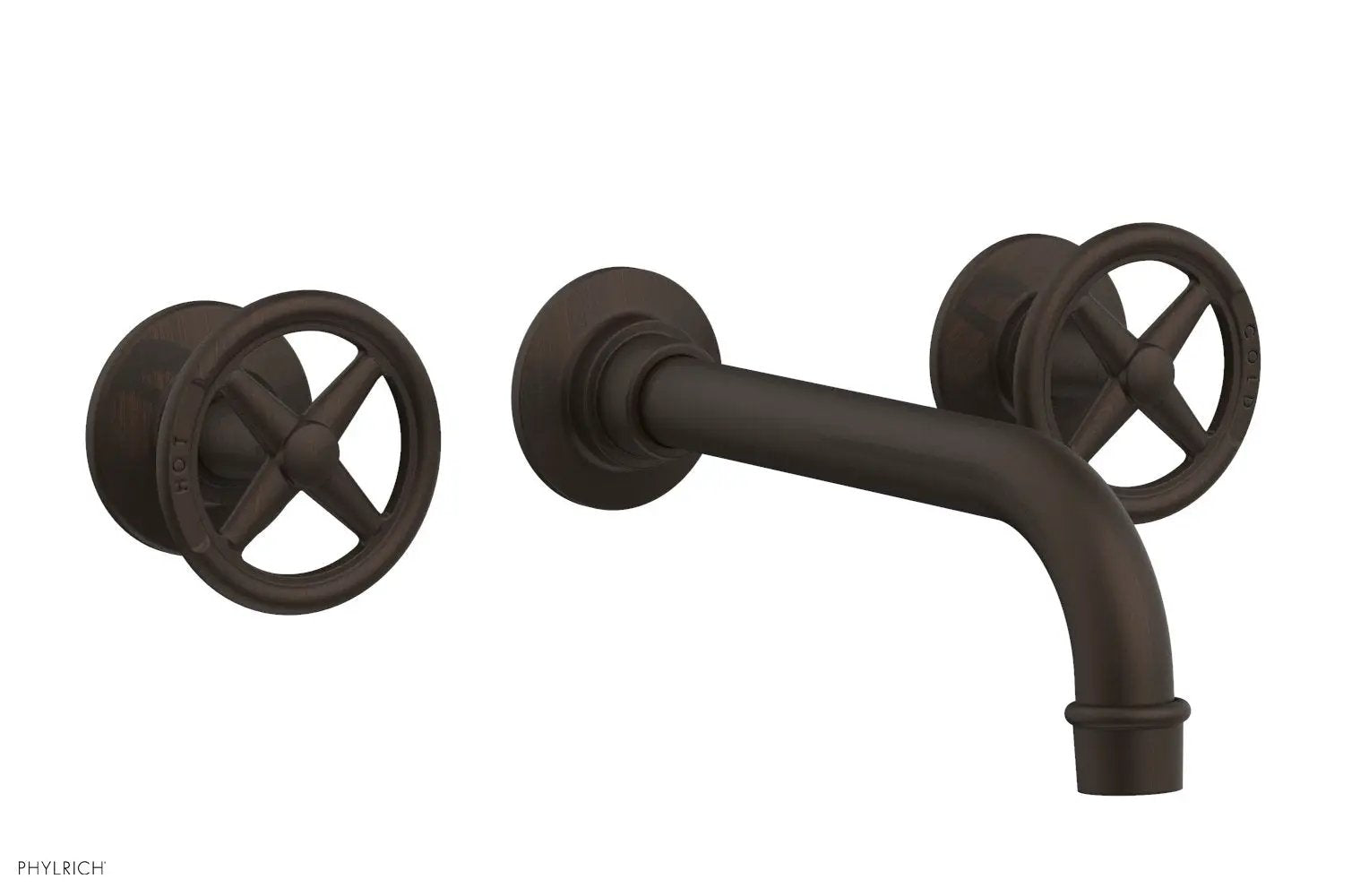 Phylrich WORKS Wall Tub Set - Cross Handles by Phylrich