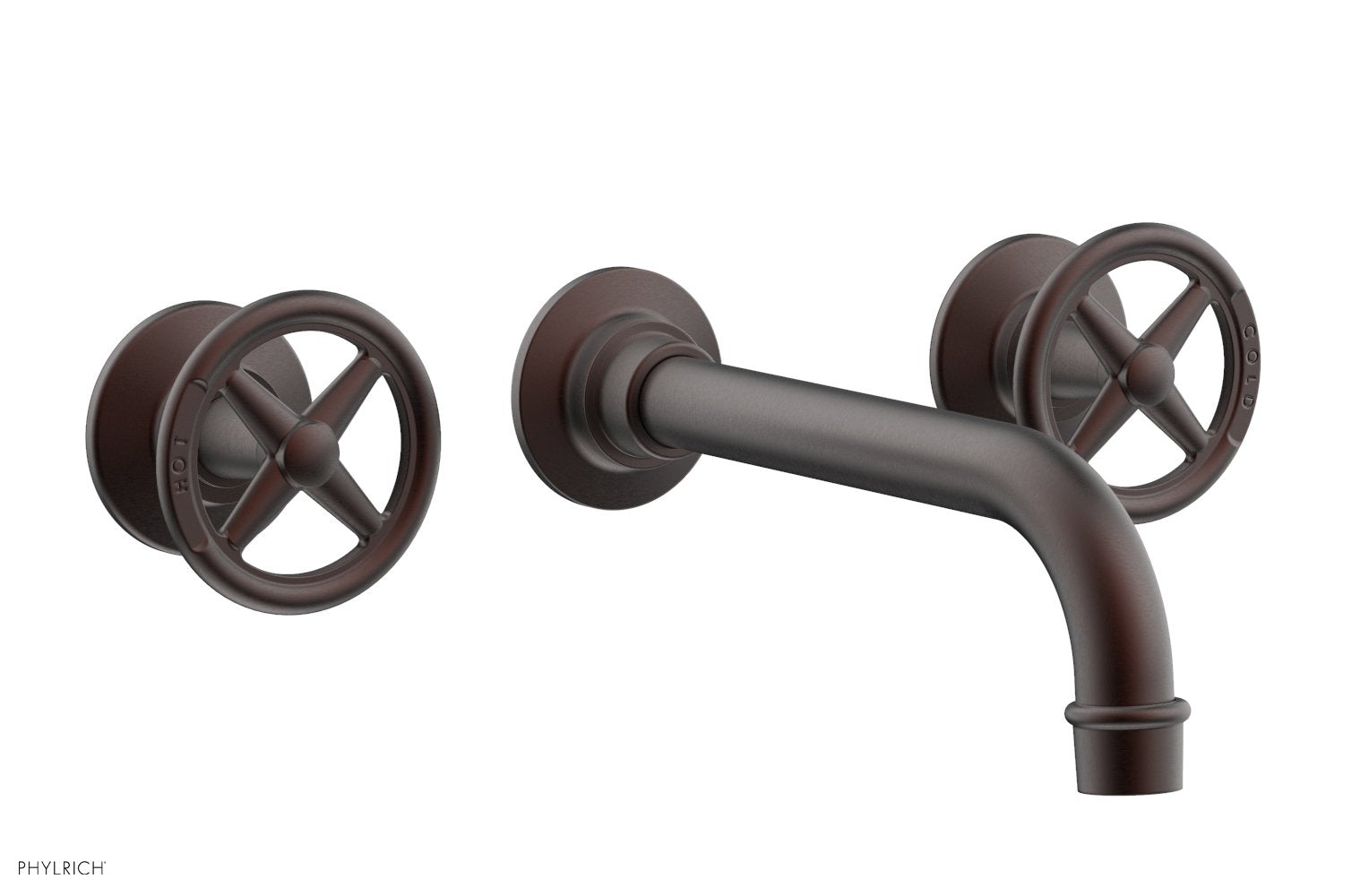 Phylrich WORKS Wall Tub Set - Cross Handles by Phylrich