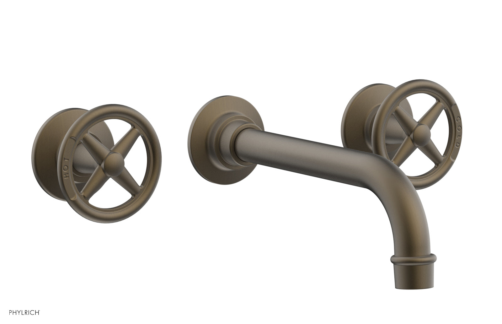 Phylrich WORKS Wall Tub Set - Cross Handles by Phylrich