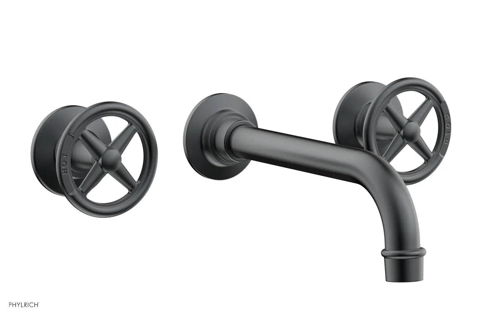 Phylrich WORKS Wall Tub Set - Cross Handles by Phylrich