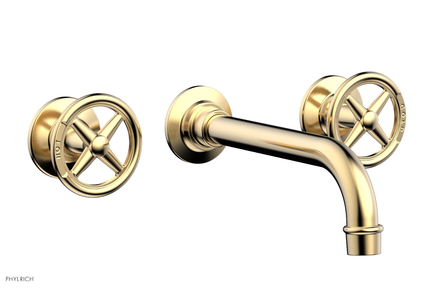 Phylrich WORKS Wall Tub Set - Cross Handles