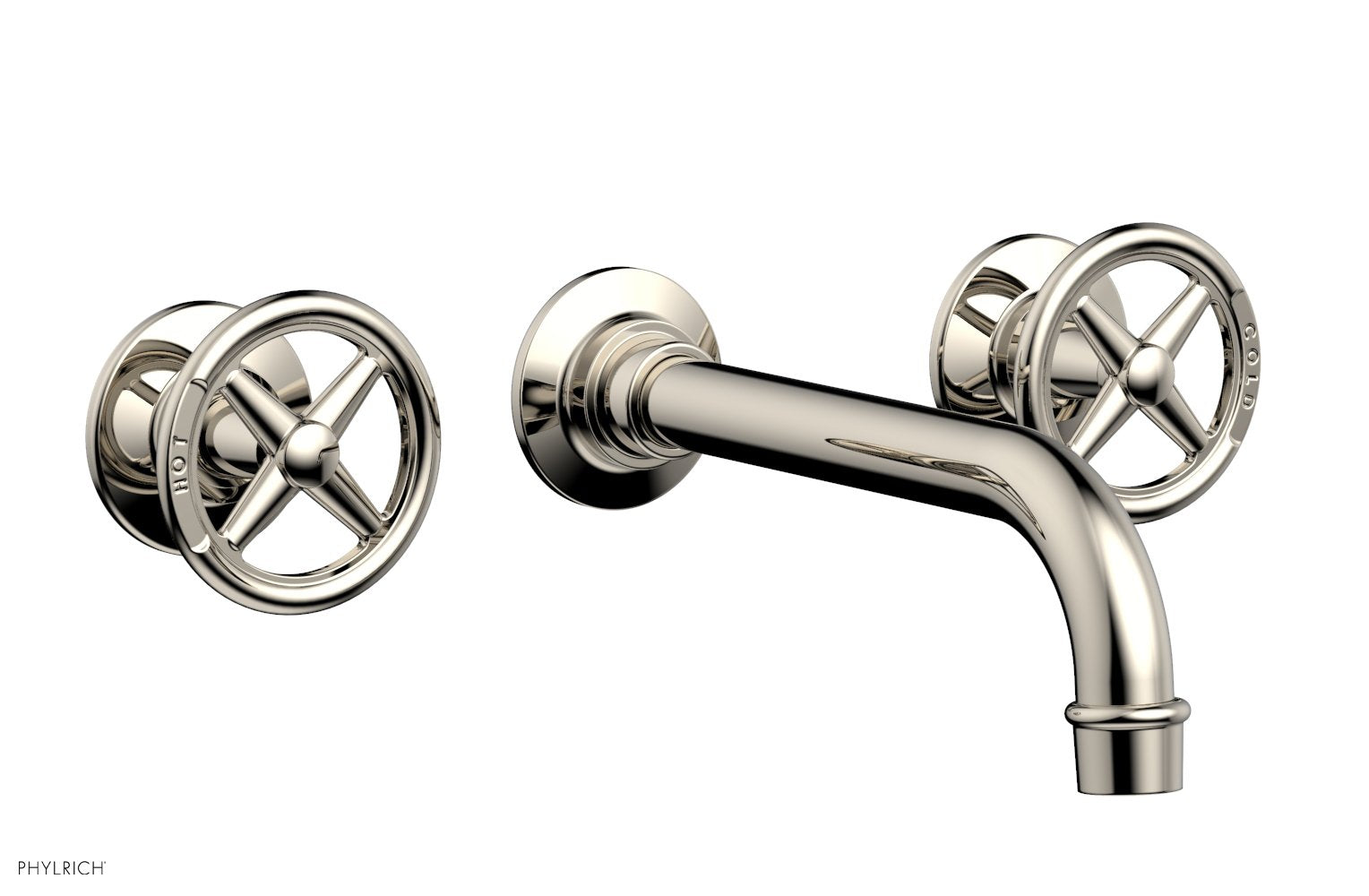Phylrich WORKS Wall Tub Set - Cross Handles