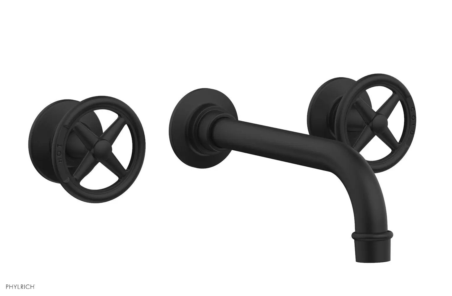 Phylrich WORKS Wall Lavatory Set - Cross Handles by Phylrich