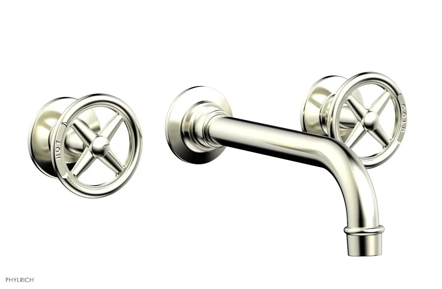 Phylrich WORKS Wall Lavatory Set - Cross Handles by Phylrich
