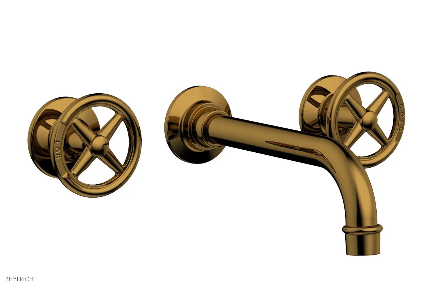 Phylrich WORKS Wall Tub Set - Cross Handles by Phylrich