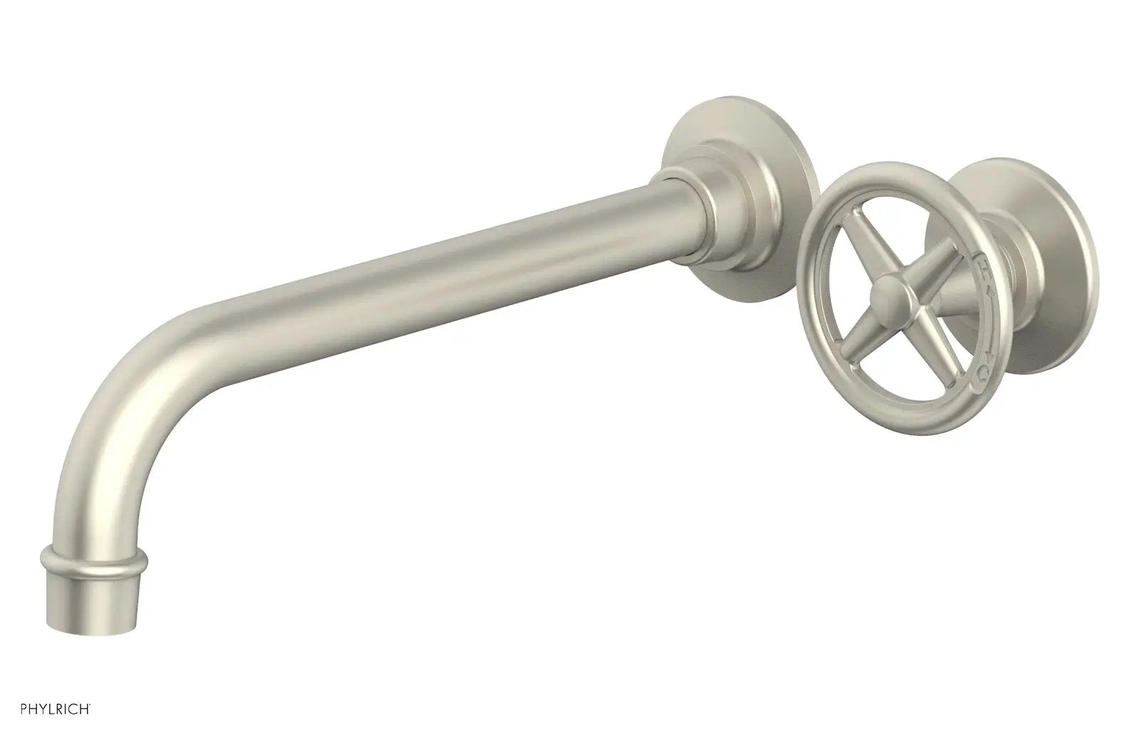 Phylrich WORKS 10" Single Handle Wall Lavatory Set - Cross Handle by Phylrich