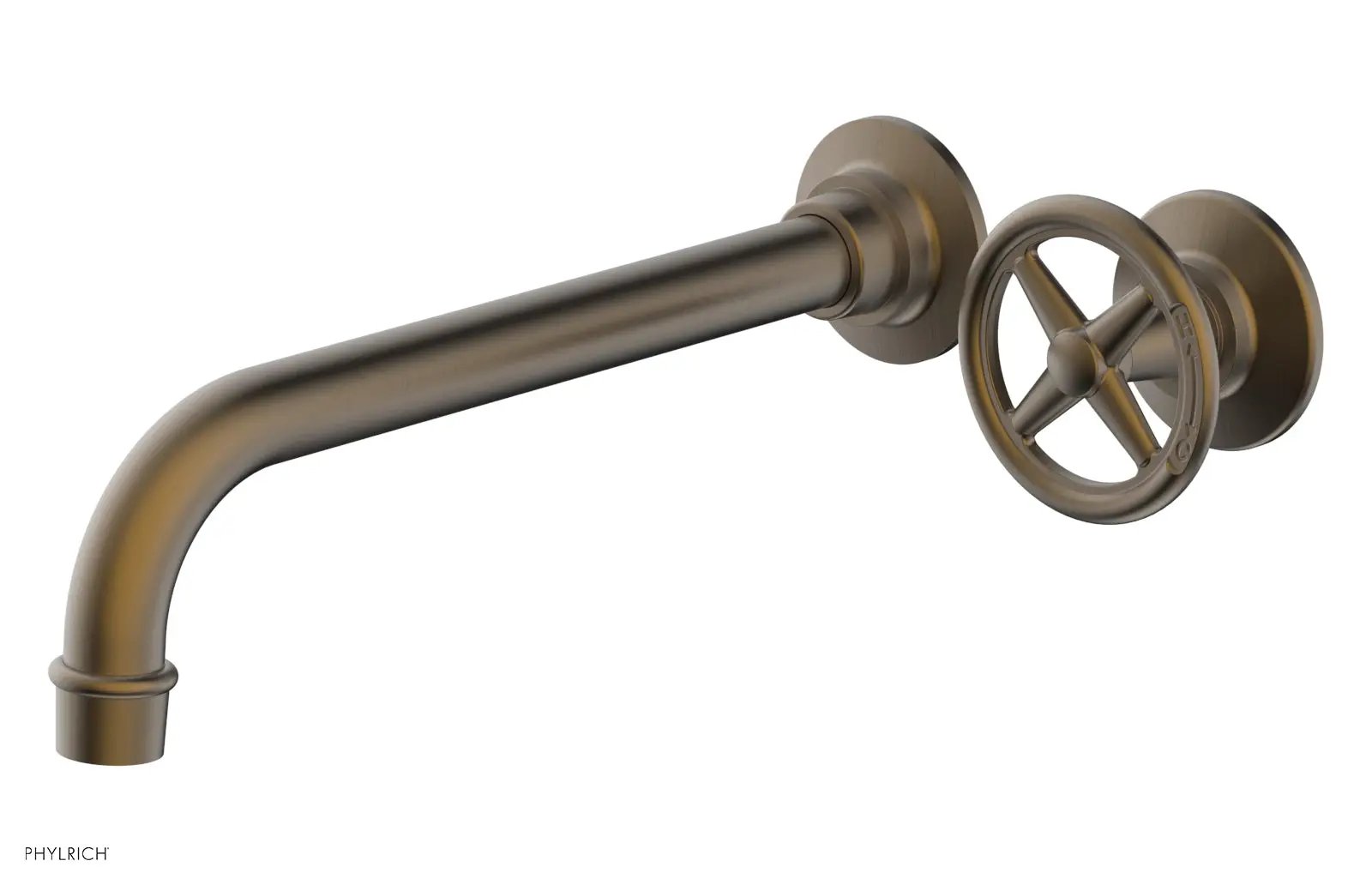 Phylrich WORKS 10" Single Handle Wall Lavatory Set - Cross Handle by Phylrich