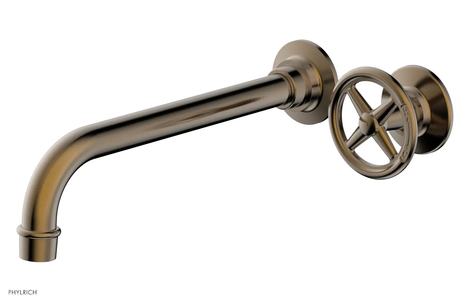 Phylrich WORKS 10" Single Handle Wall Lavatory Set - Cross Handle by Phylrich