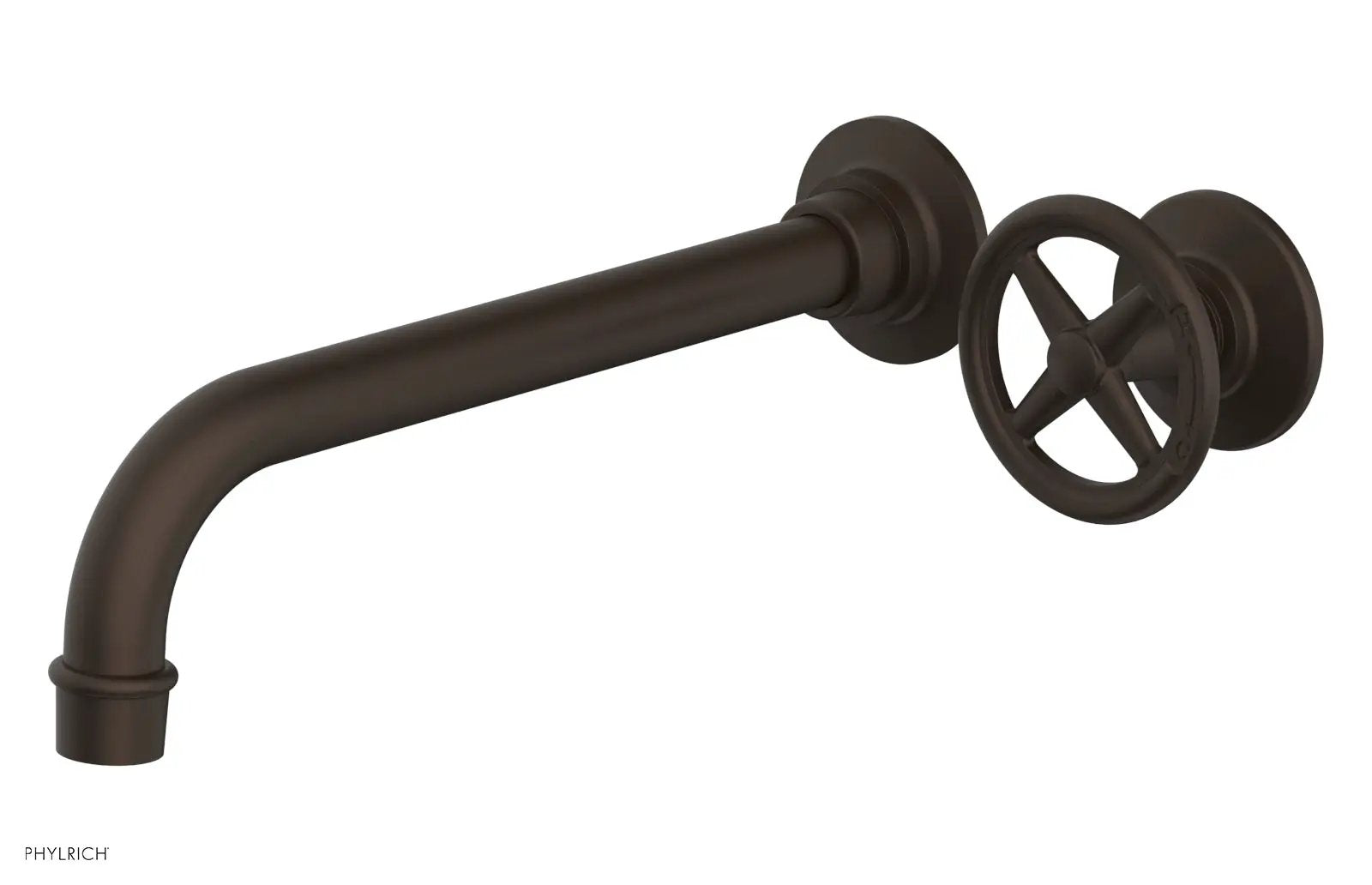 Phylrich WORKS 10" Single Handle Wall Lavatory Set - Cross Handle by Phylrich
