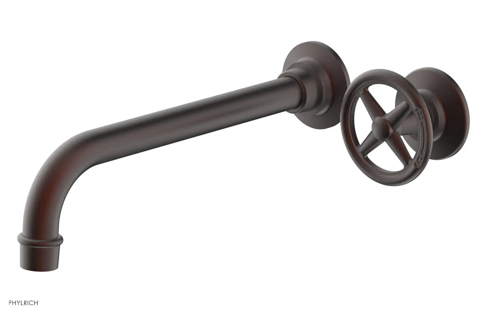 Phylrich WORKS 10" Single Handle Wall Lavatory Set - Cross Handle by Phylrich