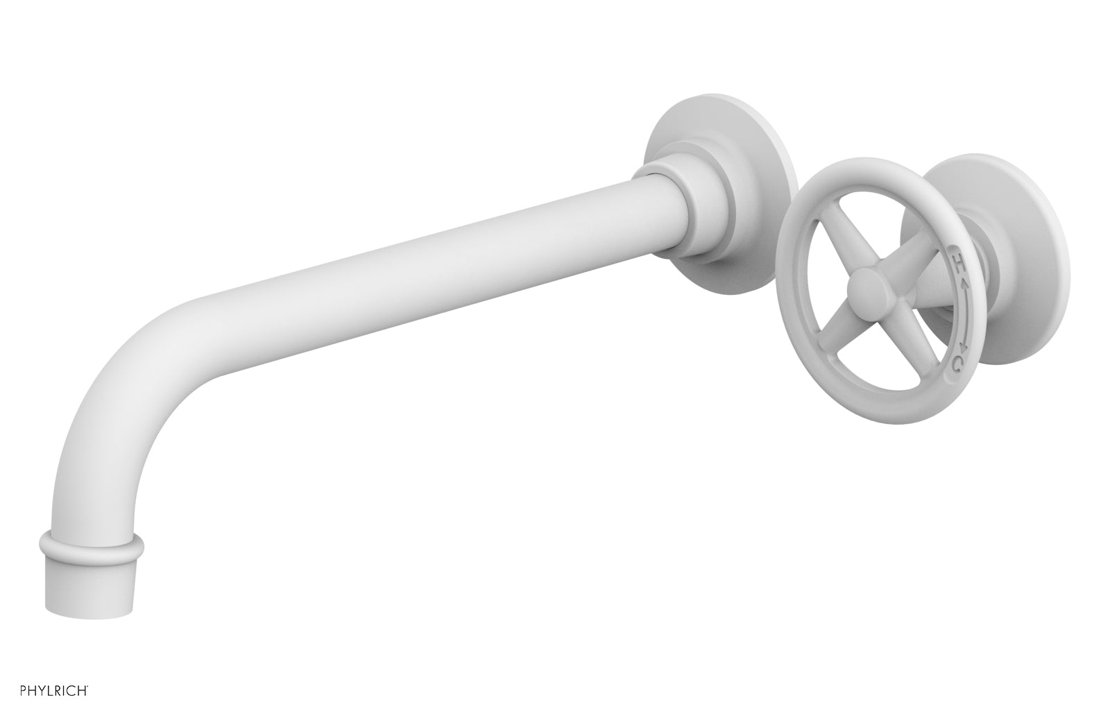 Phylrich WORKS 10" Single Handle Wall Lavatory Set - Cross Handle