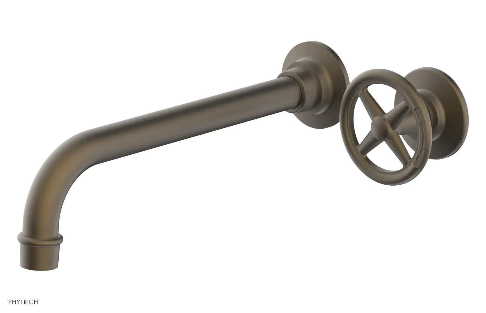 Phylrich WORKS 10" Single Handle Wall Lavatory Set - Cross Handle by Phylrich