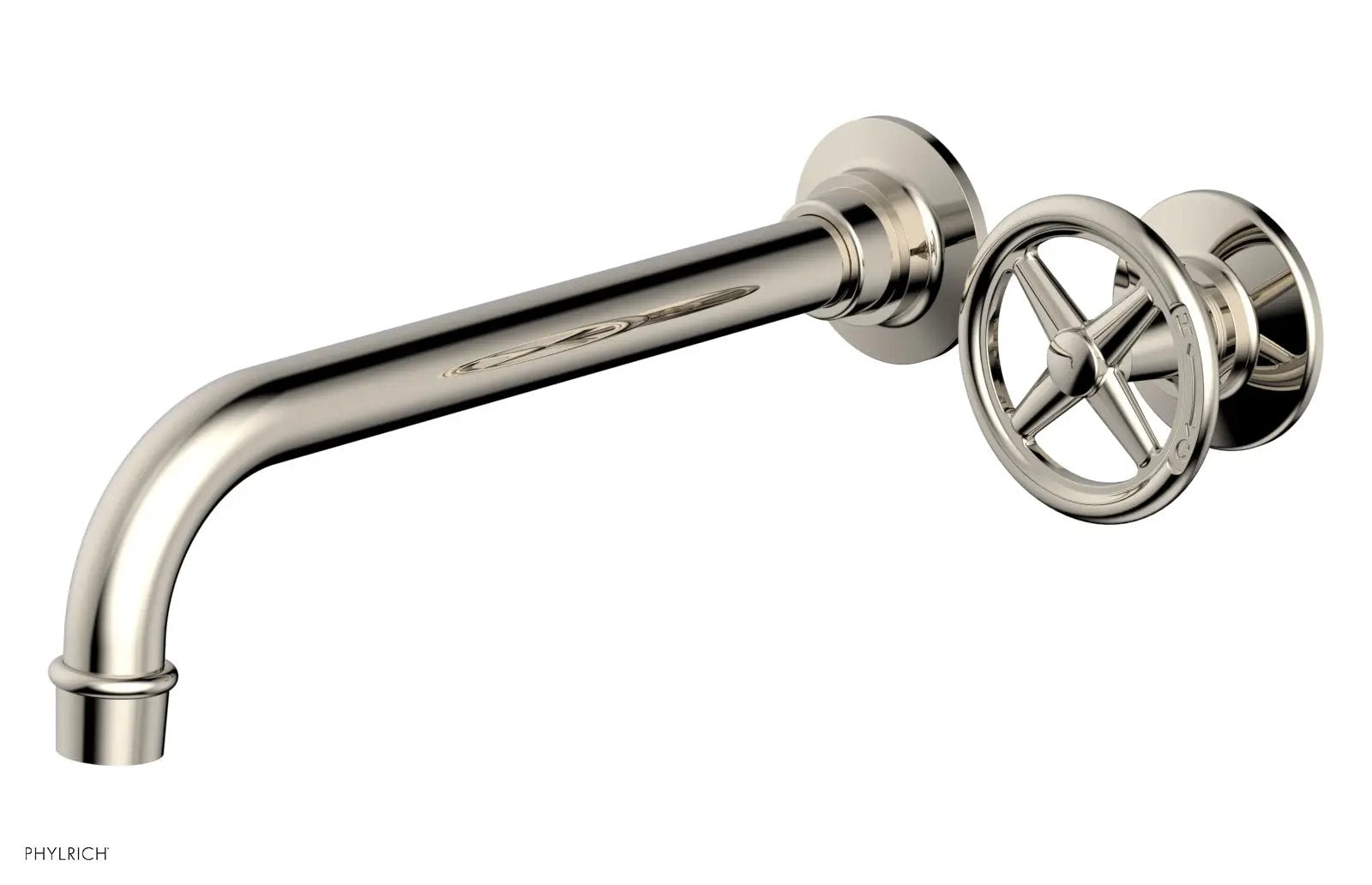 Phylrich WORKS 10" Single Handle Wall Lavatory Set - Cross Handle by Phylrich
