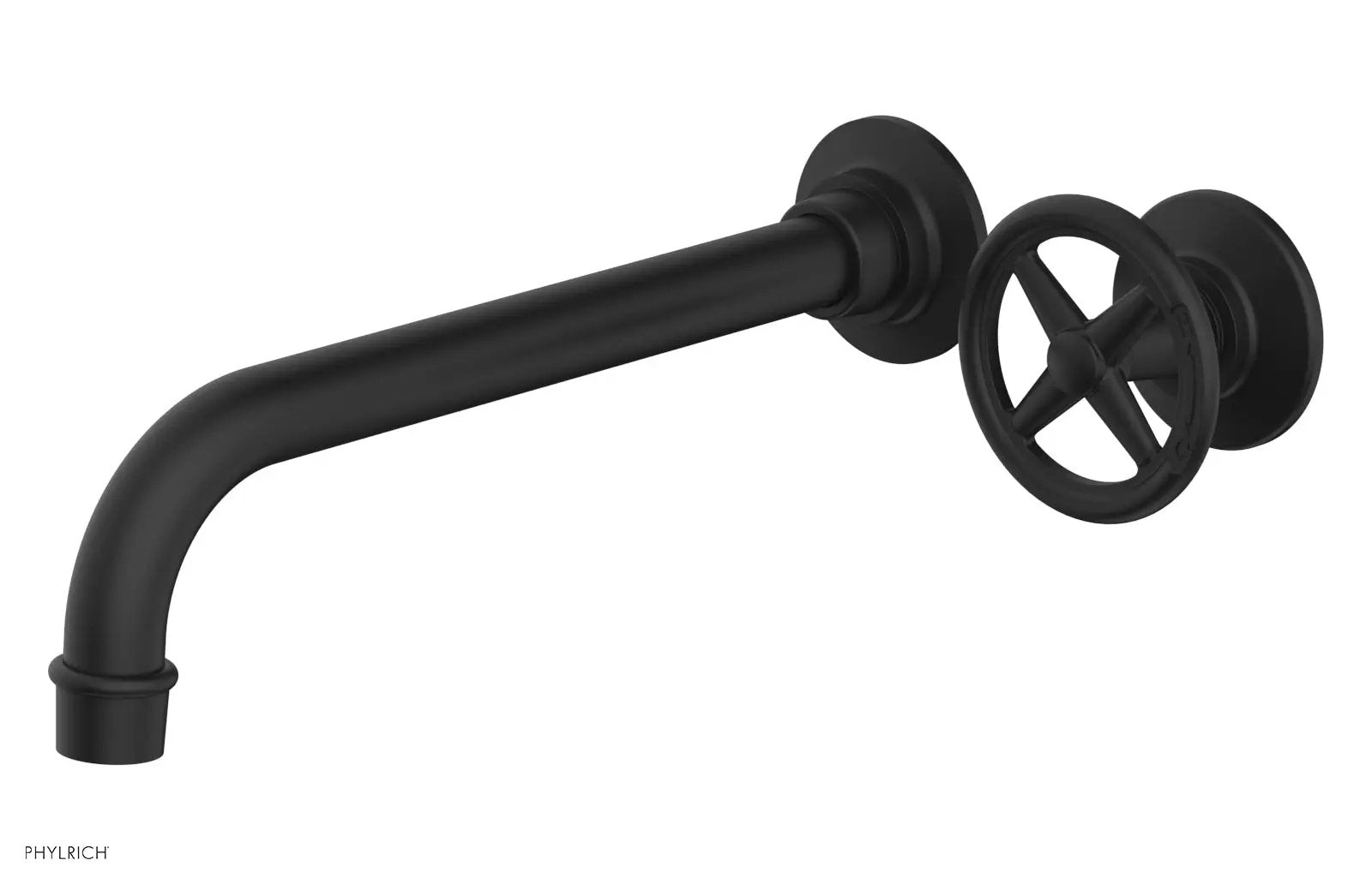 Phylrich WORKS 10" Single Handle Wall Lavatory Set - Cross Handle by Phylrich