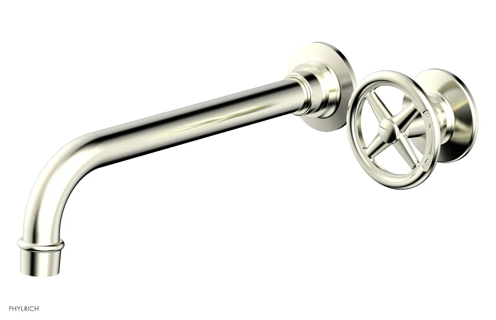 Phylrich WORKS 10" Single Handle Wall Lavatory Set - Cross Handle by Phylrich