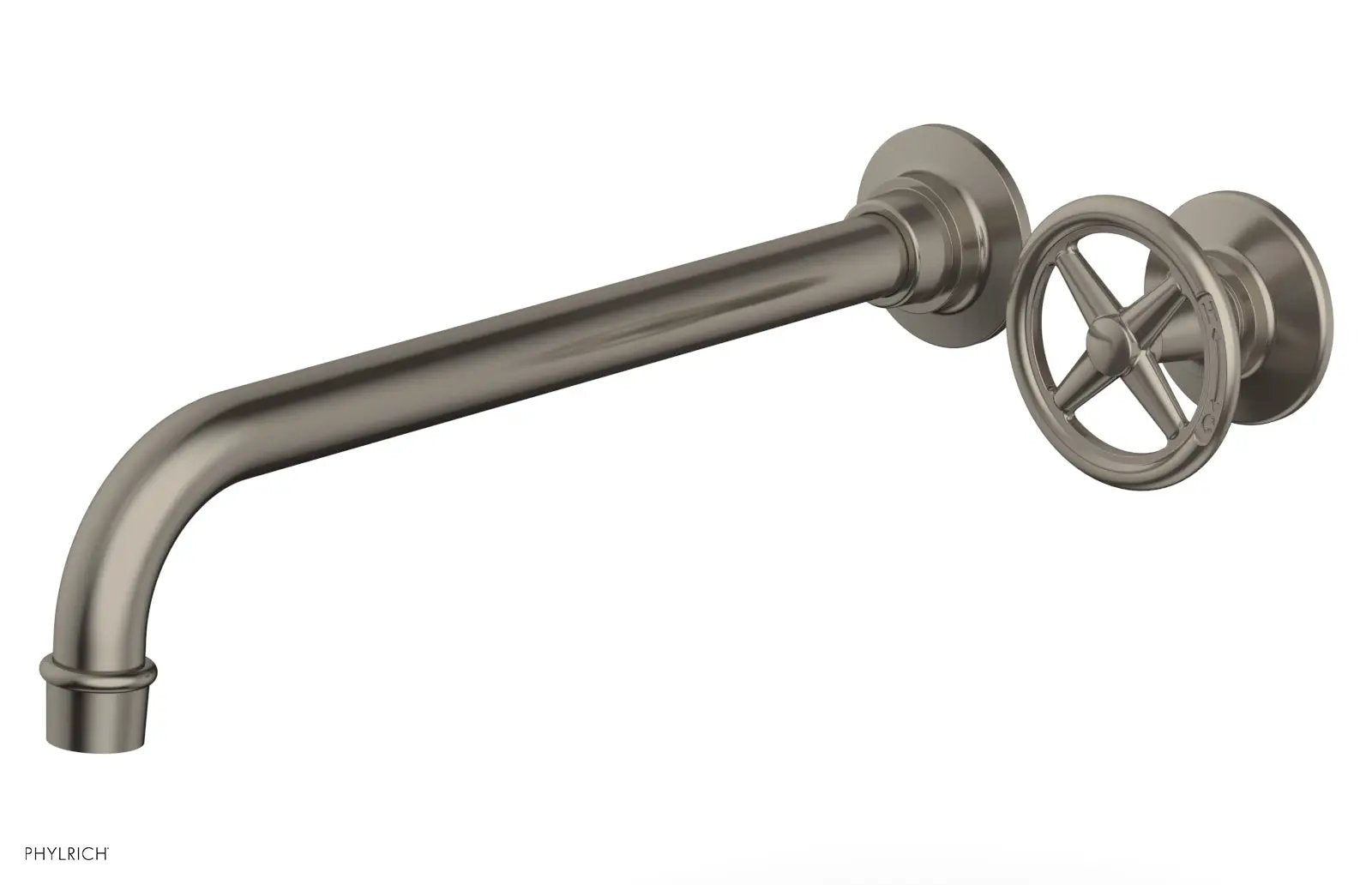 Phylrich WORKS 12" Single Handle Wall Lavatory Set - Cross Handle by Phylrich