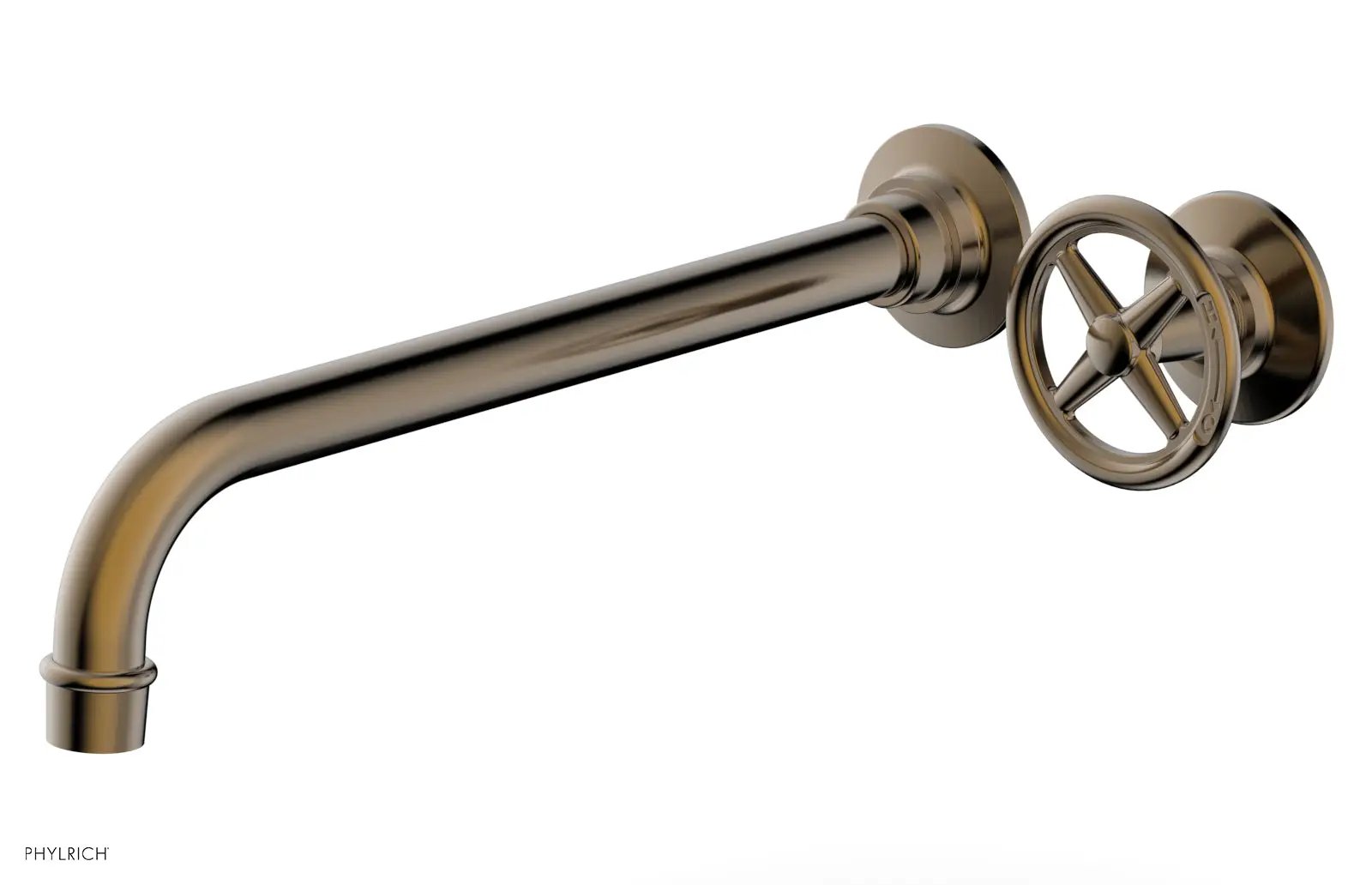 Phylrich WORKS 12" Single Handle Wall Lavatory Set - Cross Handle by Phylrich