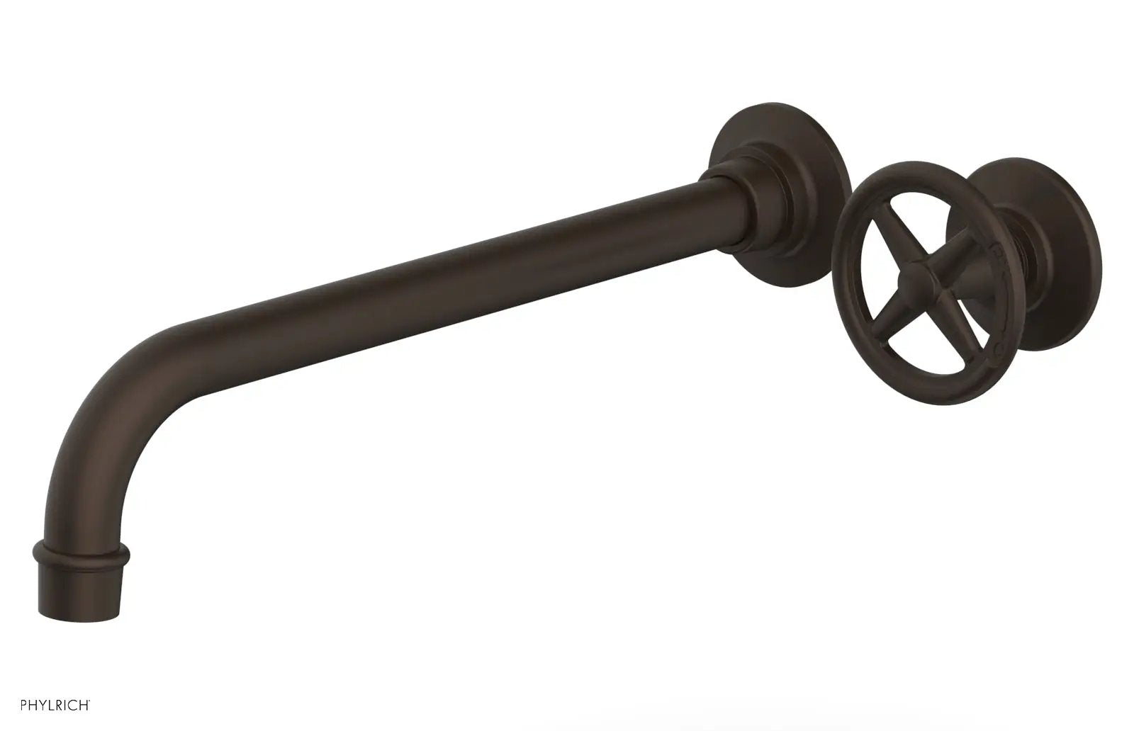 Phylrich WORKS 12" Single Handle Wall Lavatory Set - Cross Handle by Phylrich