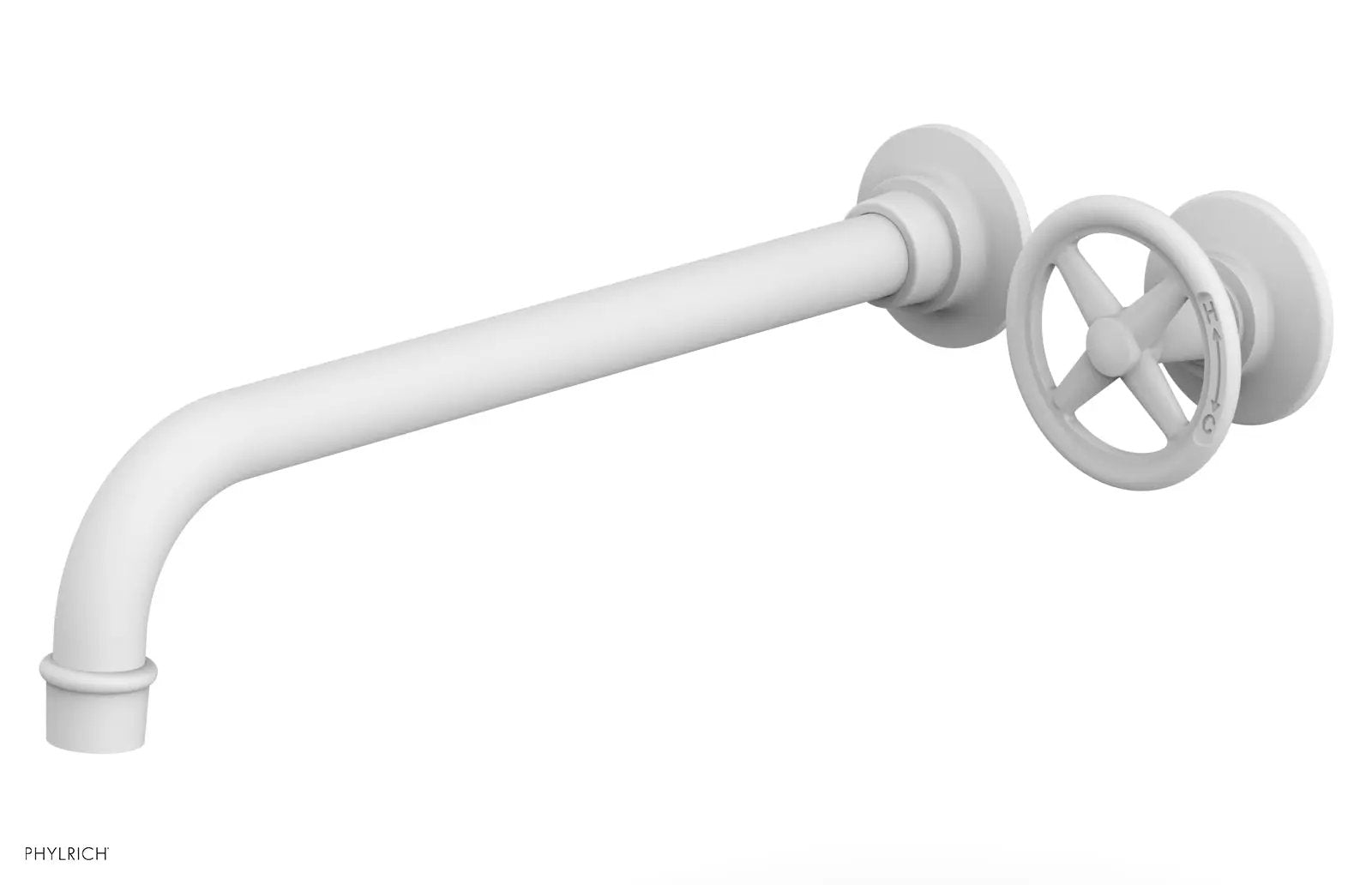 Phylrich WORKS 12" Single Handle Wall Lavatory Set - Cross Handle by Phylrich