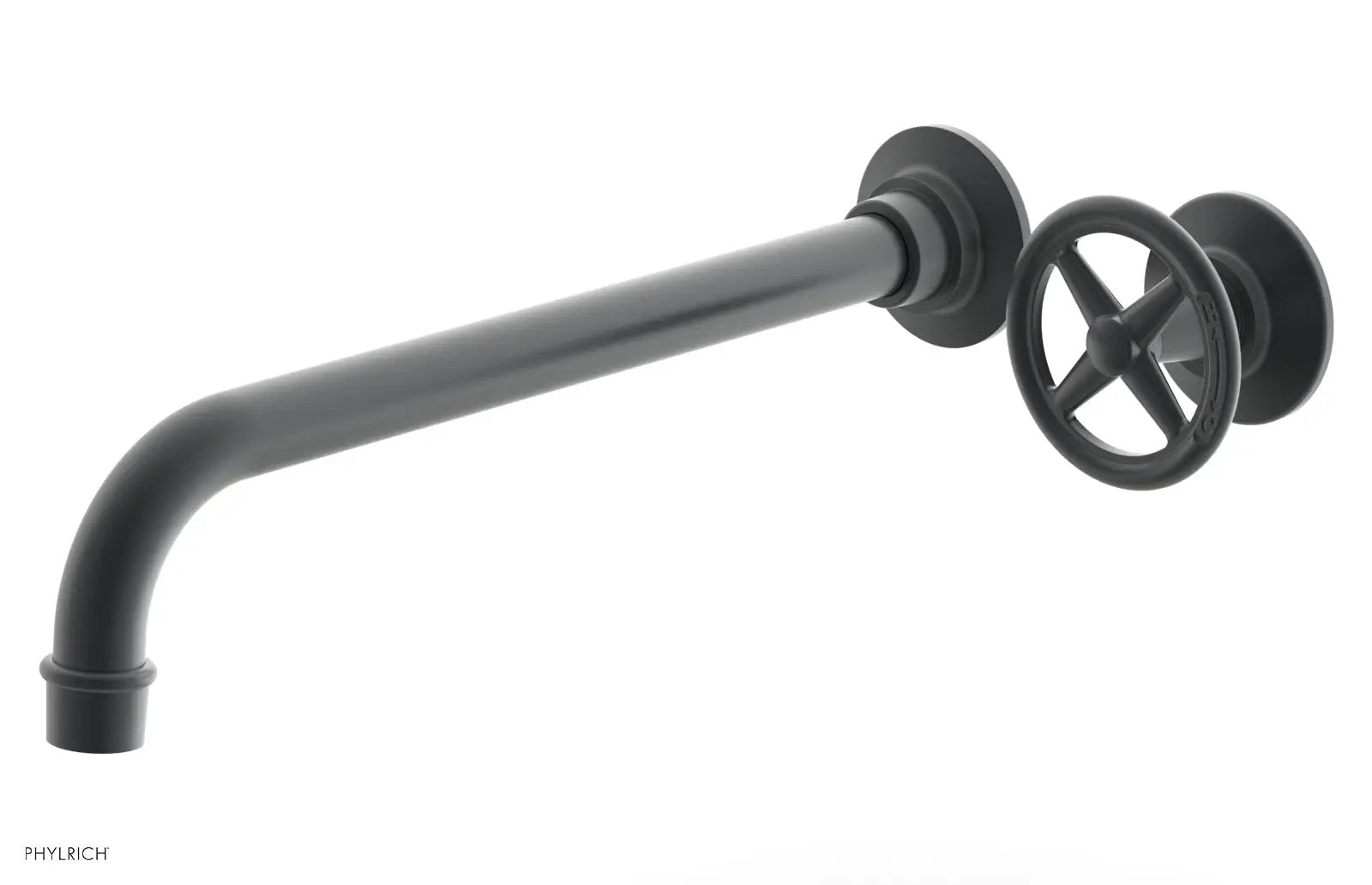 Phylrich WORKS 12" Single Handle Wall Lavatory Set - Cross Handle by Phylrich