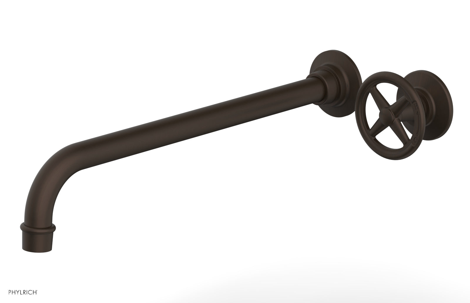 Phylrich WORKS 14" Single Handle Wall Lavatory Set - Cross Handle by Phylrich