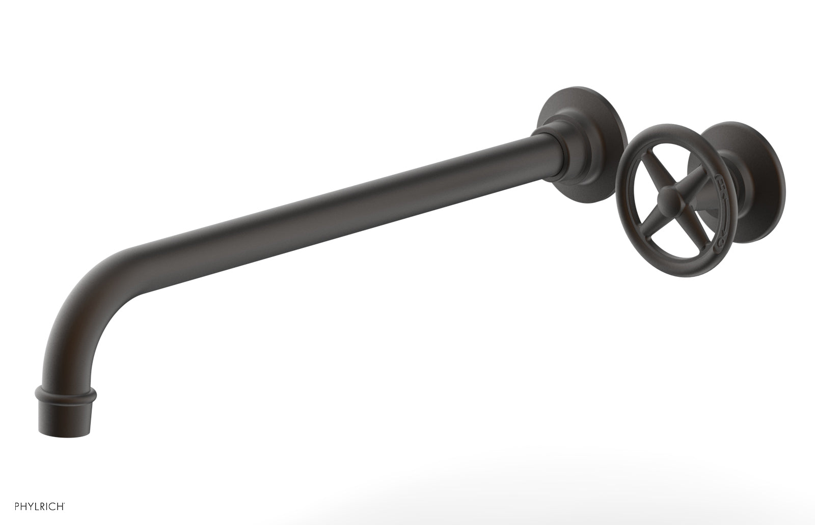 Phylrich WORKS 14" Single Handle Wall Lavatory Set - Cross Handle by Phylrich