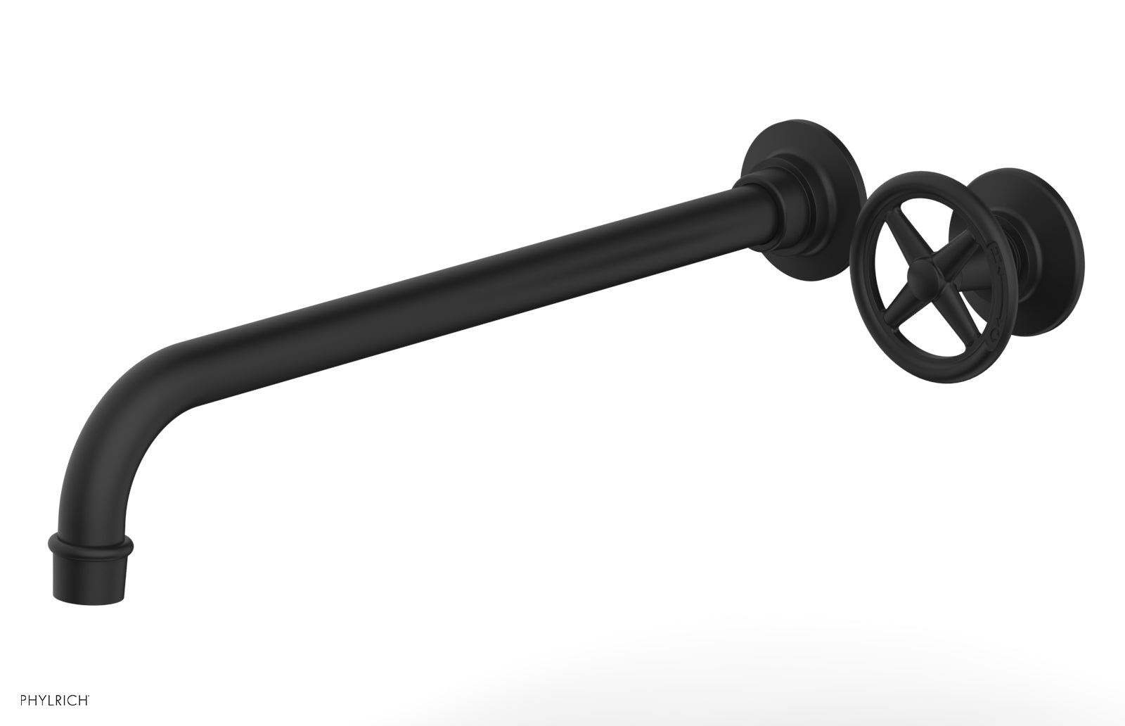 Phylrich WORKS 14" Single Handle Wall Lavatory Set - Cross Handle by Phylrich