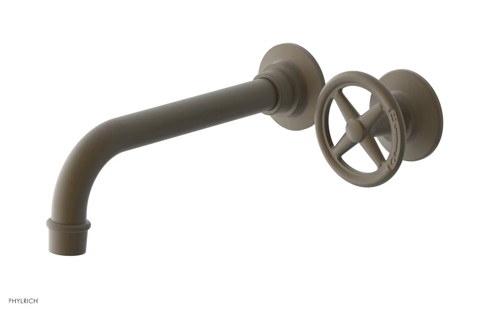 Phylrich WORKS Single Handle Wall Lavatory Set - Cross Handles by Phylrich