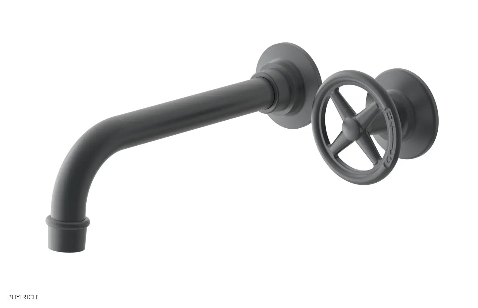 Phylrich WORKS Single Handle Wall Lavatory Set - Cross Handles by Phylrich