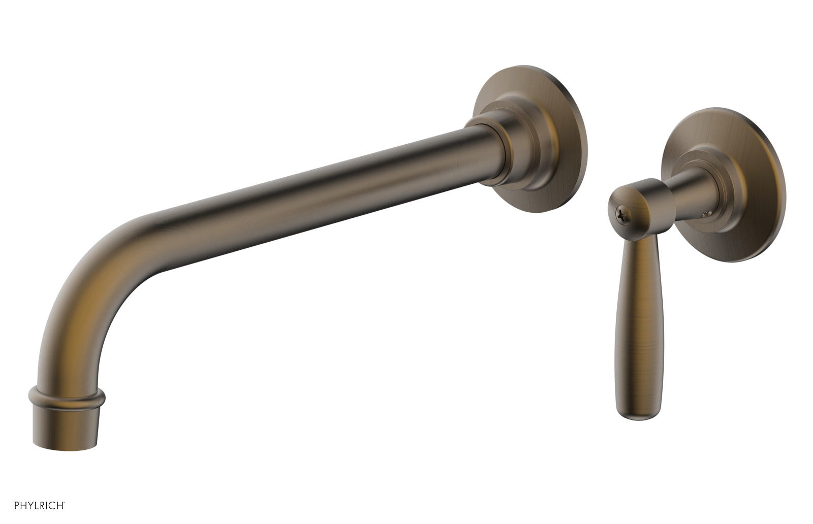 Phylrich WORKS 10" Single Handle Wall Lavatory Set - Lever Handle