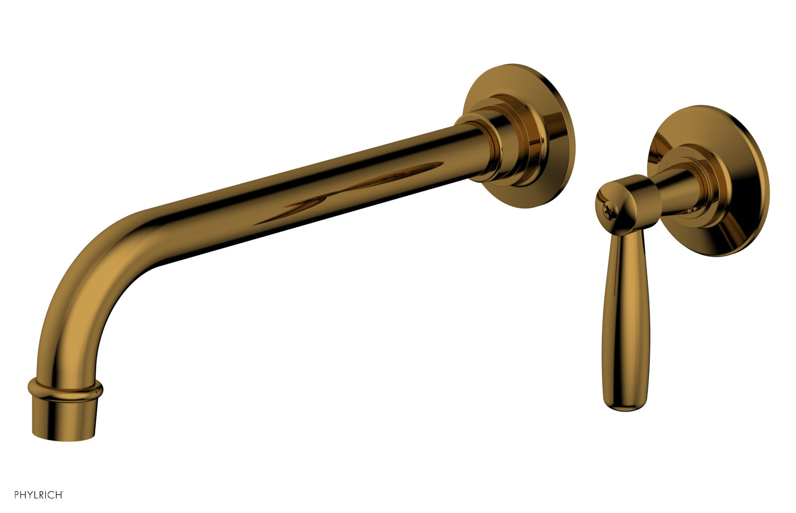 Phylrich WORKS 10" Single Handle Wall Lavatory Set - Lever Handle