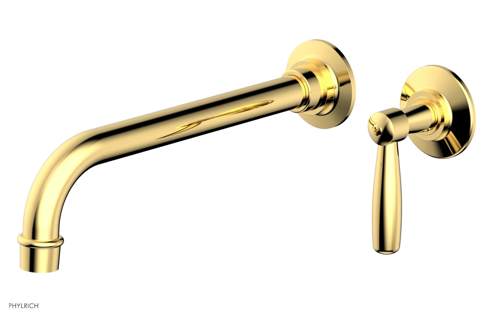 Phylrich WORKS 10" Single Handle Wall Lavatory Set - Lever Handle