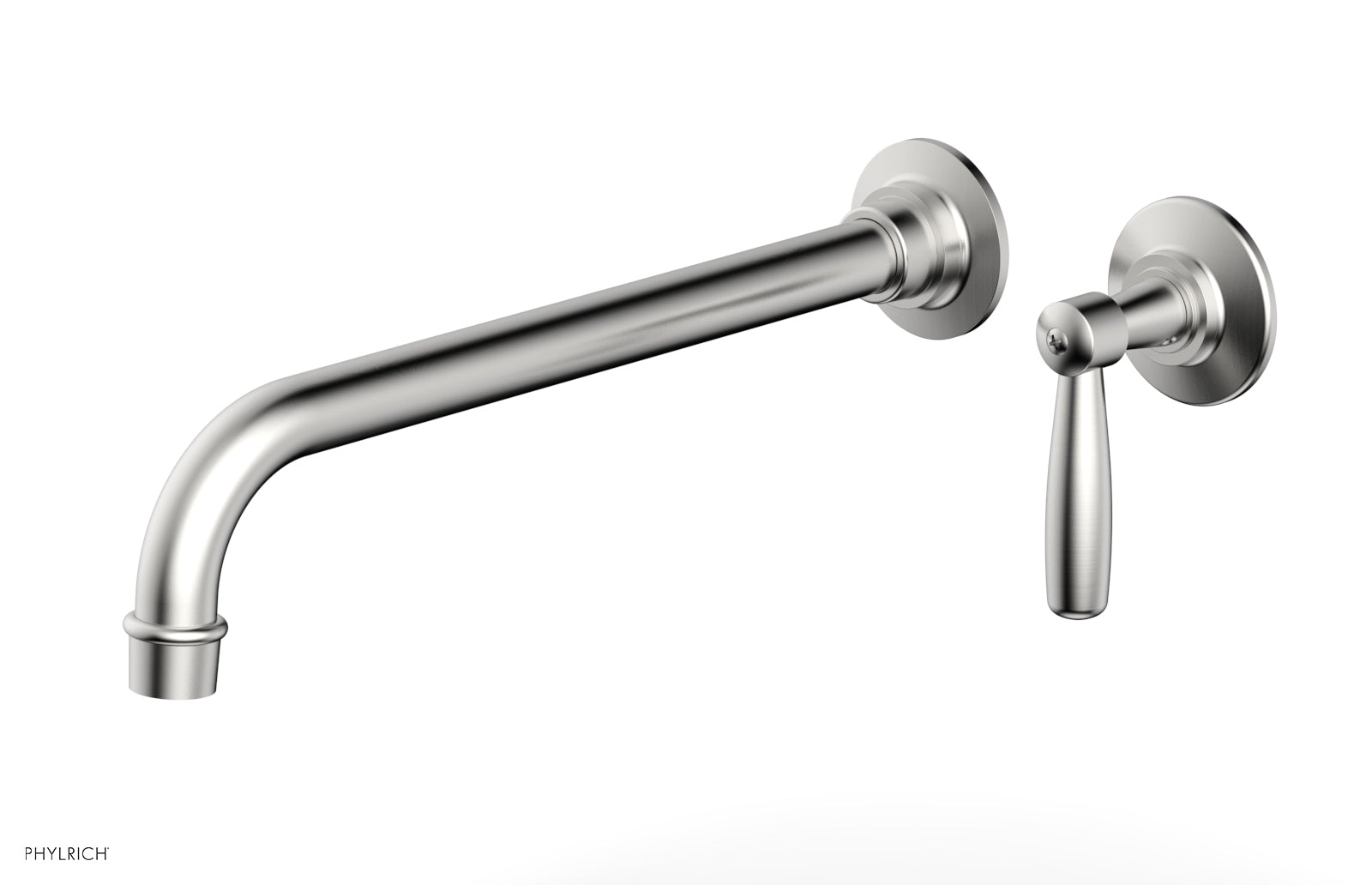 Phylrich WORKS 12" Single Handle Wall Lavatory Set - Lever Handle