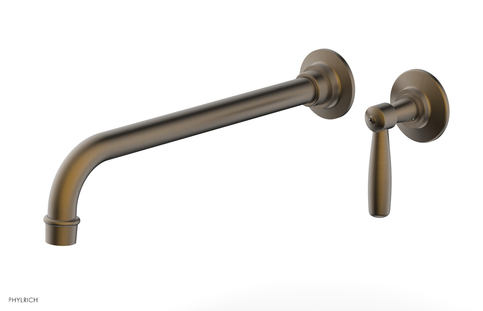 Phylrich WORKS 12" Single Handle Wall Lavatory Set - Lever Handle