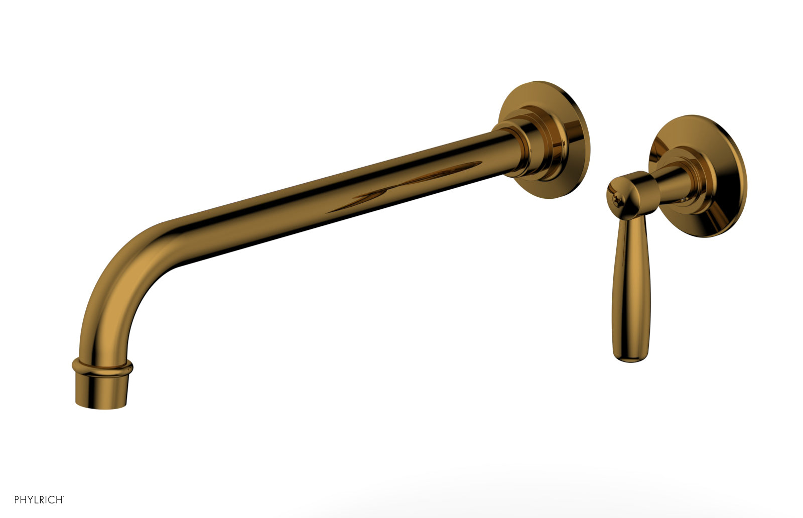 Phylrich WORKS 12" Single Handle Wall Lavatory Set - Lever Handle