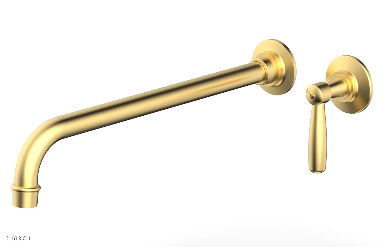 Phylrich WORKS 14" Single Handle Wall Lavatory Set - Lever Handle by Phylrich