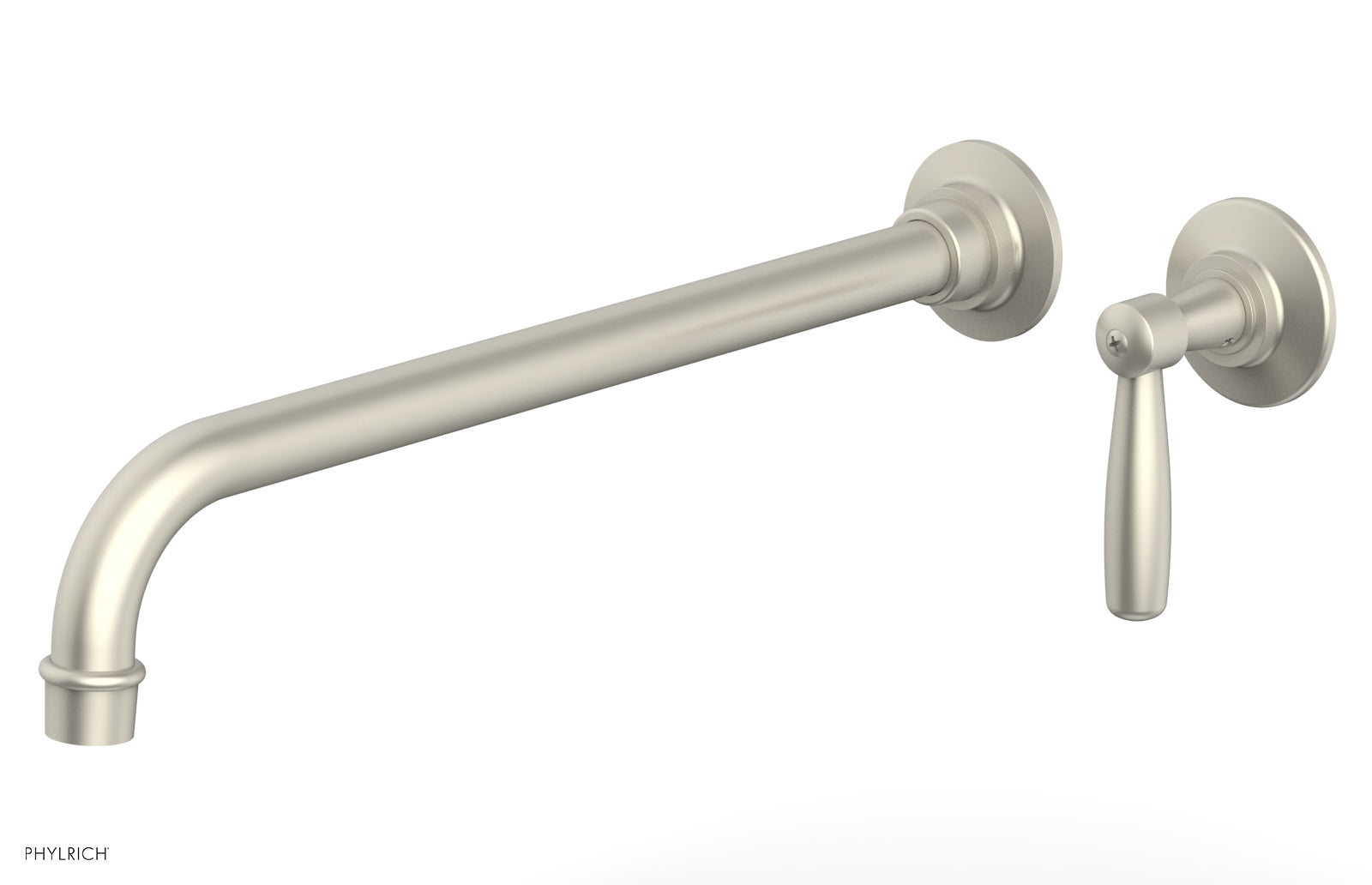 Phylrich WORKS 14" Single Handle Wall Lavatory Set - Lever Handle