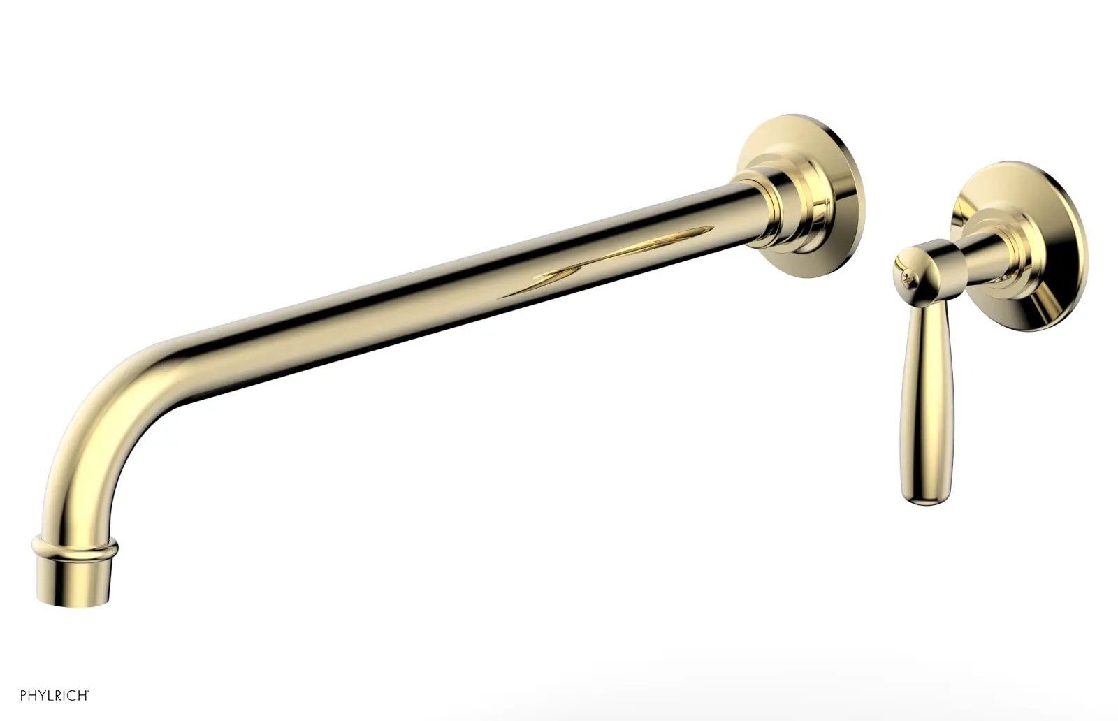 Phylrich WORKS 14" Single Handle Wall Lavatory Set - Lever Handle by Phylrich