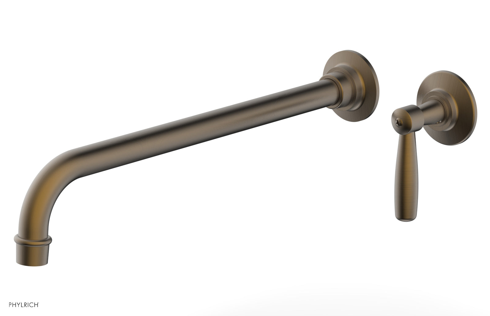 Phylrich WORKS 14" Single Handle Wall Lavatory Set - Lever Handle