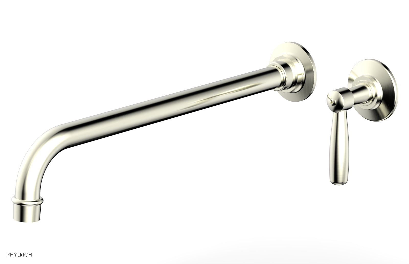 Phylrich WORKS 14" Single Handle Wall Lavatory Set - Lever Handle