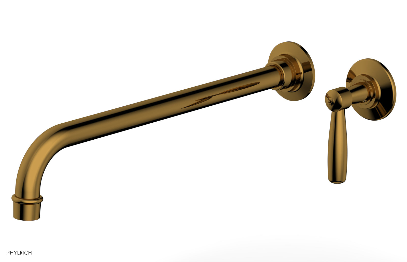 Phylrich WORKS 14" Single Handle Wall Lavatory Set - Lever Handle