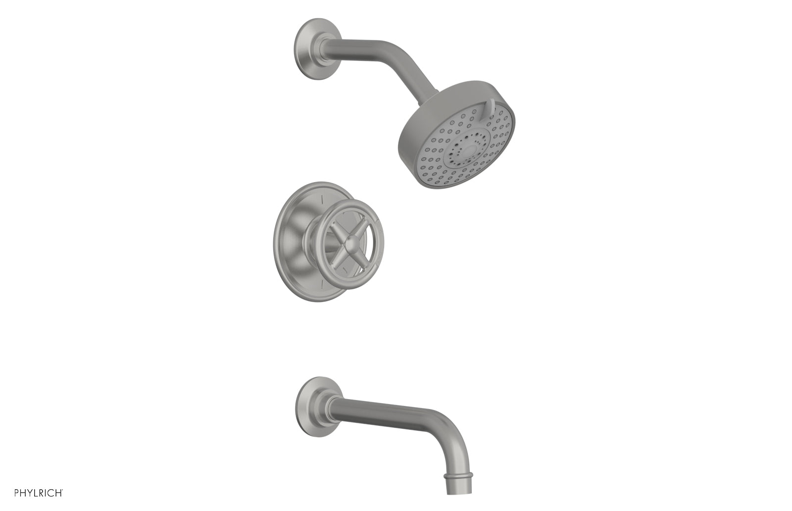 Phylrich WORKS Pressure Balance Tub and Shower Set - Cross Handle by Phylrich
