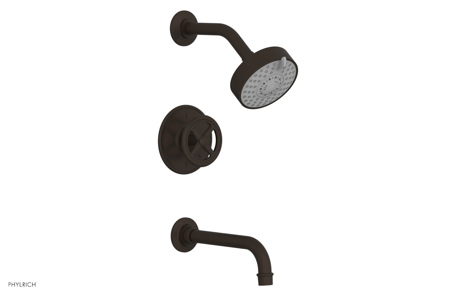 Phylrich WORKS Pressure Balance Tub and Shower Set - Cross Handle by Phylrich