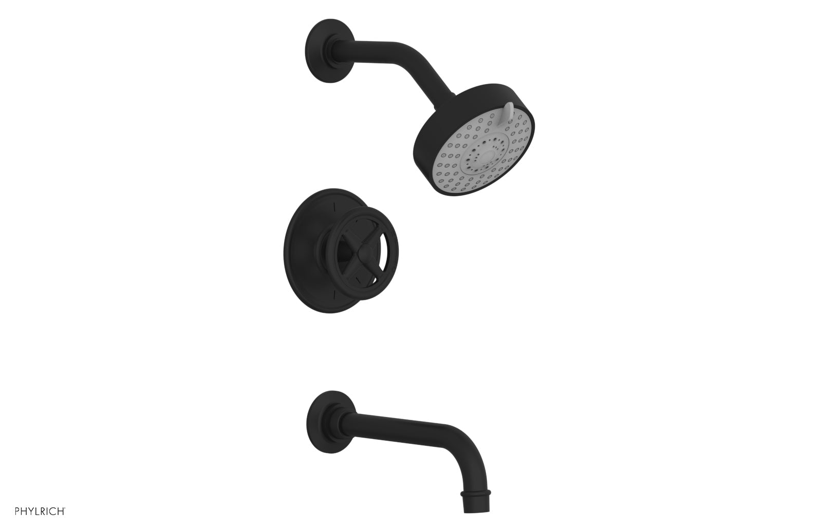 Phylrich WORKS Pressure Balance Tub and Shower Set - Cross Handle by Phylrich