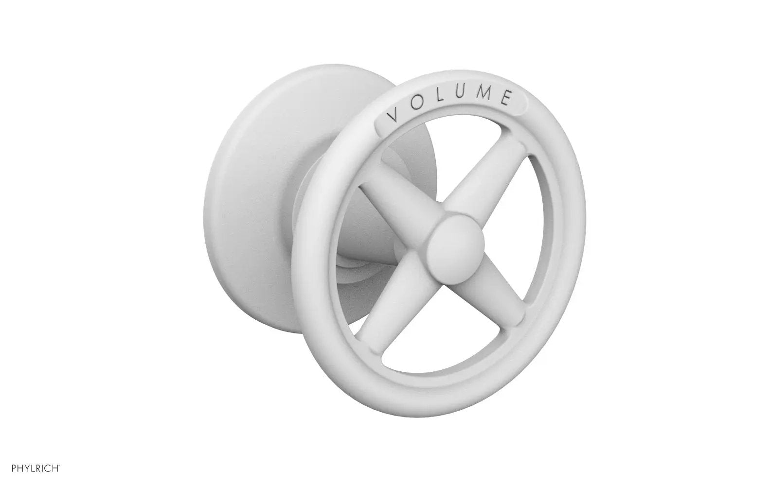 Phylrich WORKS Volume Control/Diverter Trim - Cross Handle - Volume Engraved by Phylrich