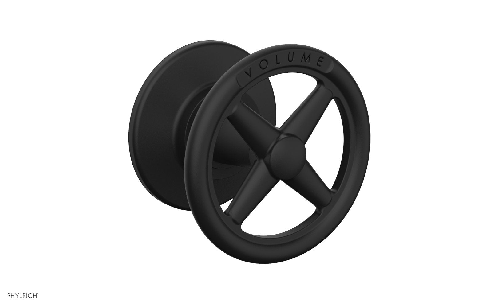 Phylrich WORKS Volume Control/Diverter Trim - Cross Handle - Volume Engraved by Phylrich