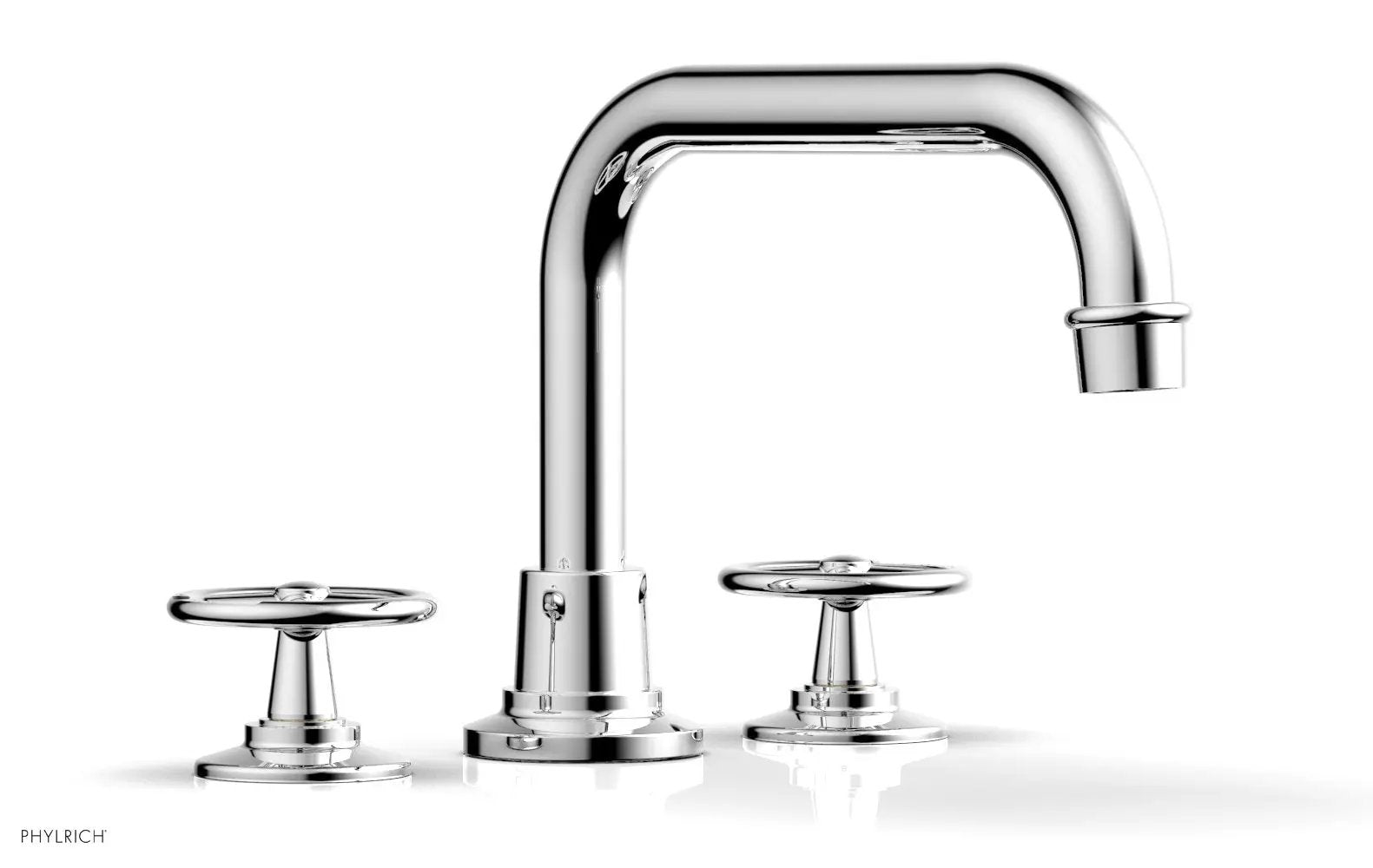 polished chrome deck tub set