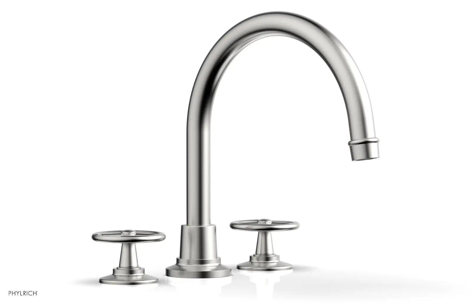 Phylrich WORKS Deck Tub Set - High Spout Cross Handles by Phylrich